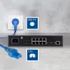 ACT Powercord przewód zasilający CEE 7/7 wtyk męski kątowy C15 niebieski 1,5 m 230 V 10 A