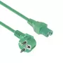 ACT Powercord przewód zasilający CEE 7/7 męski (kątowy) - C15 zielony 1,5 m