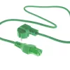 ACT Powercord przewód zasilający CEE 7/7 męski (kątowy) - C15 zielony 1,5 m