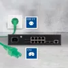ACT Powercord przewód zasilający CEE 7/7 męski (kątowy) - C15 zielony 1,5 m