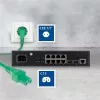 ACT Powercord przewód zasilający wtyczka CEE 7/7 męska kątowa C15 zielony 2 m 250 V 10 A