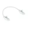 ACT biały 0,5 m LSZH U/UTP CAT6 kabel krosowy slimline do centrum danych z wtykami RJ45 bez zaczepów