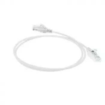 ACT biały 1 m LSZH U/UTP CAT6 cienki kabel krosowy do centrów danych z wtykami RJ45 bez zaczepu
