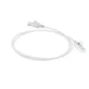 ACT biały kabel krosowy slimline do centrów danych 5 m LSZH U/UTP CAT6 z wtykami RJ-45 bez zaczepów