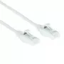ACT biały kabel krosowy slimline do centrów danych 5 m LSZH U/UTP CAT6 z wtykami RJ-45 bez zaczepów