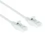 ACT Biały 7-metrowy kabel krosowy slimline LSZH U/UTP CAT6 do centrów danych z zaczepami antyzahaczającymi ze złączami RJ45