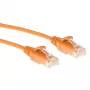 ACT pomarańczowy 0,5 m LSZH U/UTP CAT6 kabel krosowy typu cienki do centrum danych, bezzaczepowy ze złączami RJ45