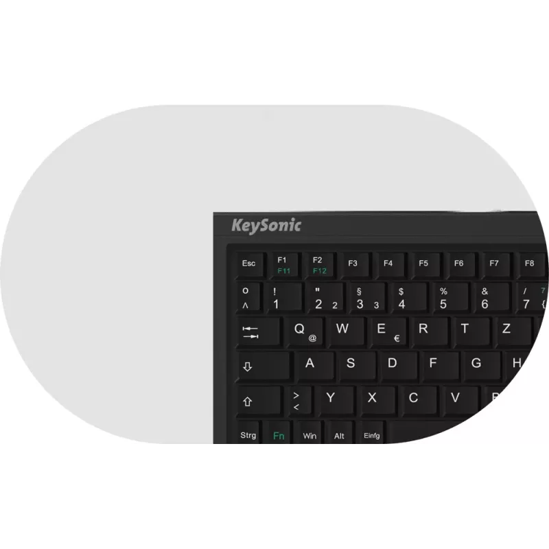 KeySonic ACK-3410 (UK) klawiatura Dom USB QWERTY UK English Czarny