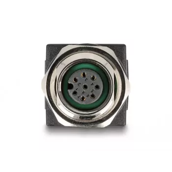DeLOCK Adapter M12 A-kodowany 8-pinowy żeński do gniazda RJ45 prosty