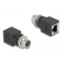 DeLOCK Adapter M12 A-kodowany 8-pinowy żeński do gniazda RJ45 prosty