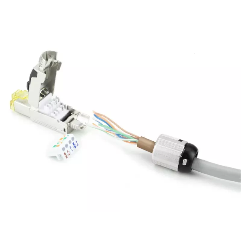 ACT Wtyk do zakończenia w terenie RJ45 CAT6A ekranowany, beznarzędziowy, 4PPoE 100W