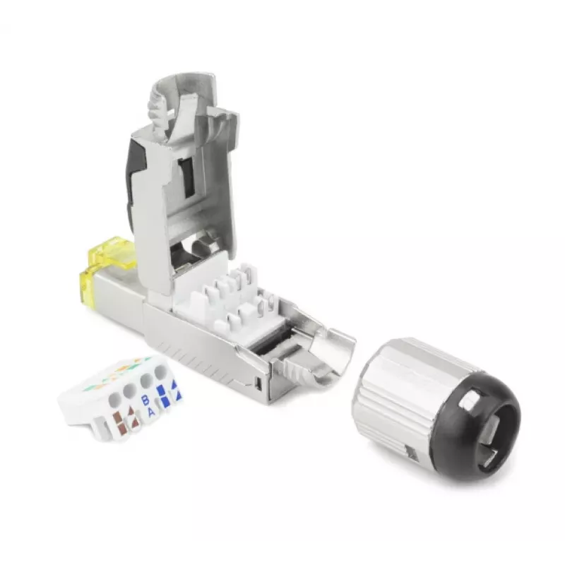 ACT Wtyk do zakończenia w terenie RJ45 CAT6A ekranowany, beznarzędziowy, 4PPoE 100W