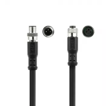 ACT Industrial 3,00 metrowy kabel czujnika M8A 3-pin męski do M8A 3-pin żeński, kabel Ultraflex Xtreme TPE, ekranowany