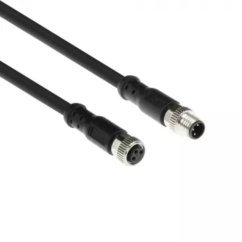 ACT Industrial 5,00 m przewód czujnika M8A 3-pin męski na M8A 3-pin żeński, kabel Ultraflex Xtreme TPE, ekranowany