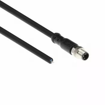 ACT Industrial 1,50 m kabel czujnika M8A 3-pinowy męski na otwarty koniec, przewód Ultraflex Xtreme TPE, ekranowany