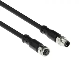 ACT Industrial kabel czujnika 1,50 m M8A 4-pin męski na M8A 4-pin żeński, kabel Ultraflex Xtreme TPE, ekranowany