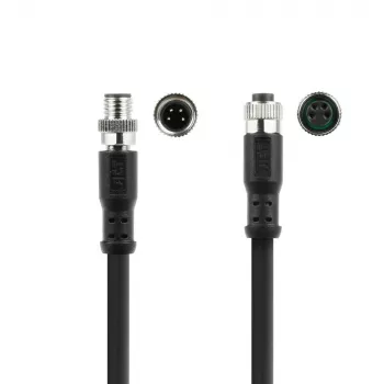 ACT Industrial 3.00 metrów przewód czujnika M8A 4-pin męski na M8A 4-pin żeński, przewód Ultraflex Xtreme TPE, ekranowany