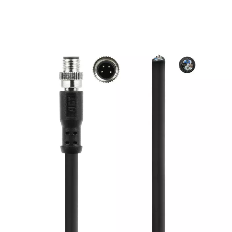 ACT Industrial 1.50 meters Sensor cable M8A 4-pin female to open end, Ultraflex Xtreme TPE cable, shielded