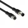 ACT Industrial 1.50 metrów kabel czujnika M12A 4-pin męski na M12A 4-pin żeński, kabel Superflex Xtreme TPE, ekranowany