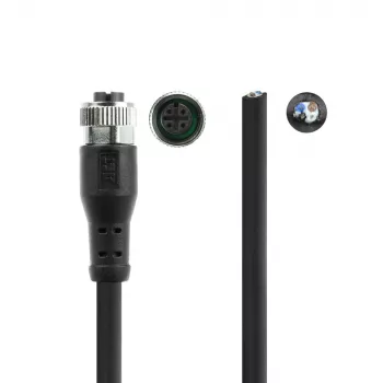 Przemysłowy kabel czujnikowy ACT 1,50 m, M12A 4-pin, żeński do otwartego końca, Superflex Xtreme TPE, ekranowany