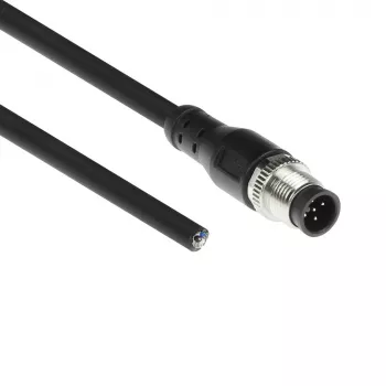 Przemysłowy kabel czujnikowy ACT 3,00 m M12A 5-pin męski do otwartego końca, Superflex Xtreme TPE, ekranowany