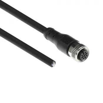 ACT Industrial 3.00 meters Sensor cable M12A 5-pin male to open end, Superflex Xtreme TPE cable, shielded