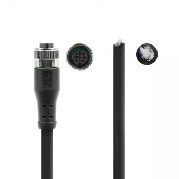 ACT Industrial 3.00 meters Sensor cable M12A 5-pin male to open end, Superflex Xtreme TPE cable, shielded