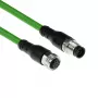 ACT Industrial 5,00 metra kabel czujnika M12A 8-pin męski na M12A 8-pin żeński, kabel Ultraflex TPE, ekranowany