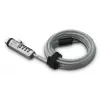Hama kabel zabezpieczający USB srebrny, przezroczysty 1,8 m
