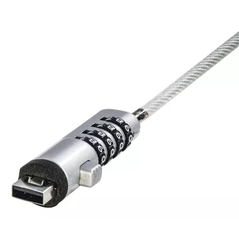 Hama kabel zabezpieczający USB srebrny, przezroczysty 1,8 m