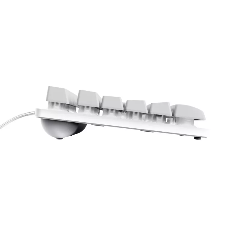 Trust GXT 833W Thado klawiatura Gaming USB QWERTZ Niemiecki Biały