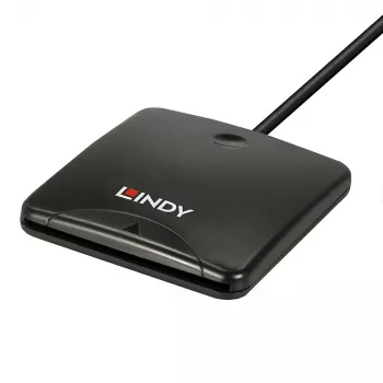 Lindy USB 2.0 Smart Card Reader, USB, Czarny, 1.2 m, 480 MB/s, 2 lata, CE, Federal Communications Commission (FCC), REACH, RoHS