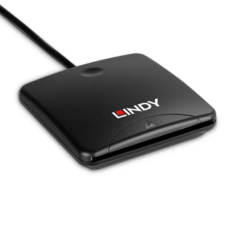 Lindy USB 2.0 Smart Card Reader, USB, Czarny, 1.2 m, 480 MB/s, 2 lata, CE, Federal Communications Commission (FCC), REACH, RoHS