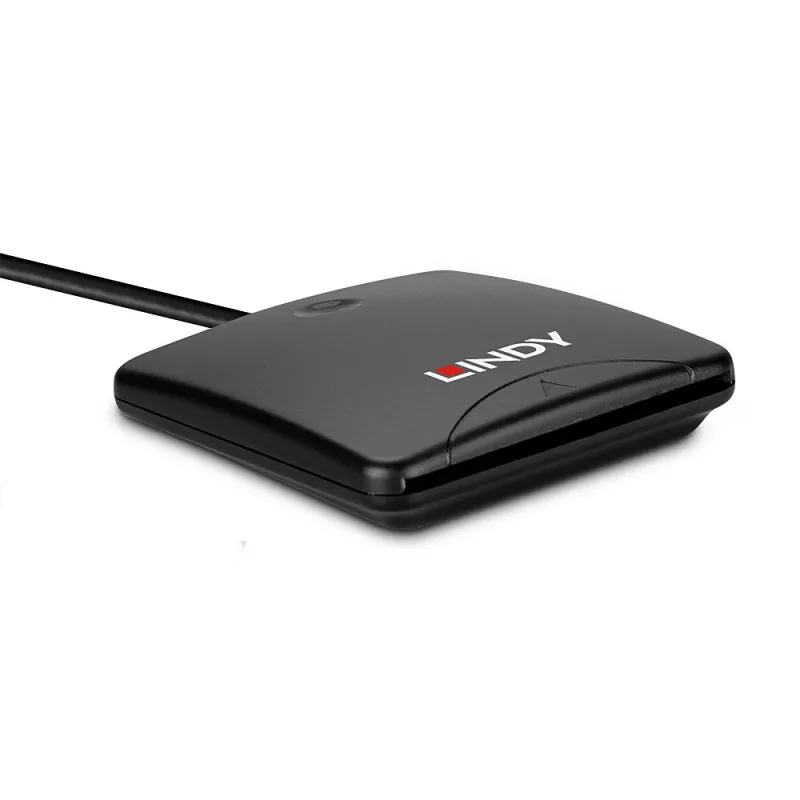 Lindy USB 2.0 Smart Card Reader, USB, Czarny, 1.2 m, 480 MB/s, 2 lata, CE, Federal Communications Commission (FCC), REACH, RoHS