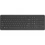 Bezprzewodowa pełnowymiarowa klawiatura membranowa HP 220 — Czarna, RF 2.4 GHz, odbiornik USB-A, QWERTY, klawiatura numeryczna, bateria AAA