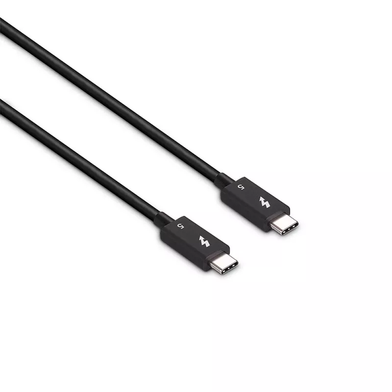 Kabel Lindy Thunderbolt 5 1 m, 80 Gbps, pasywny, męski, męski, 1 m, 80 Gbit/s, czarny, nikiel