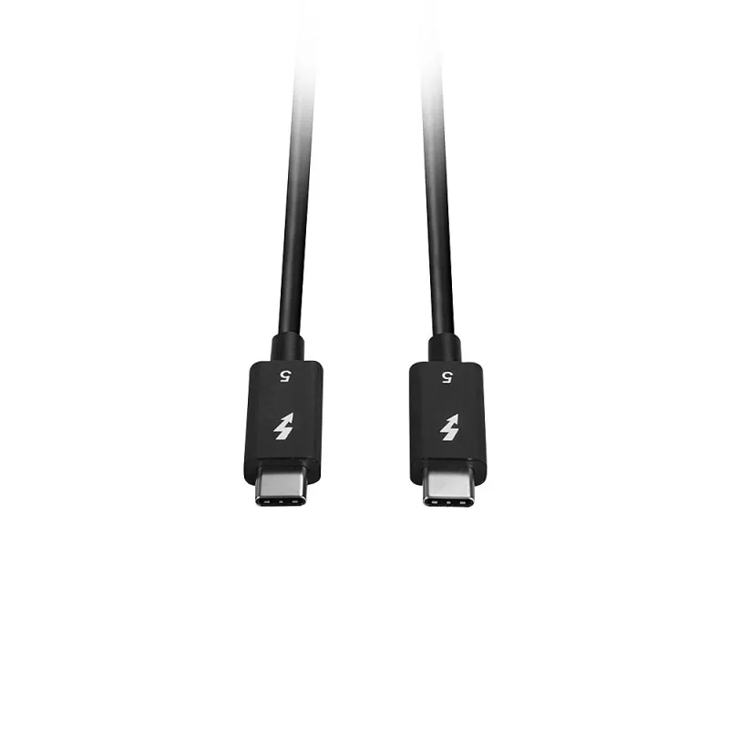 Kabel Lindy Thunderbolt 5 1 m, 80 Gbps, pasywny, męski, męski, 1 m, 80 Gbit/s, czarny, nikiel