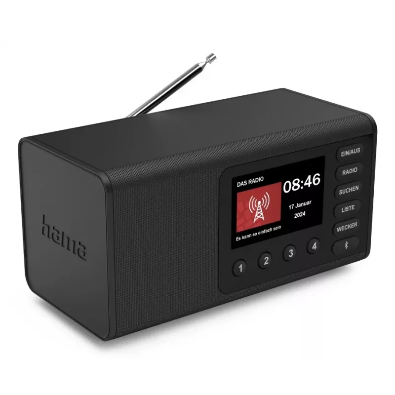 Radio osobiste Hama DR1001 cyfrowe DAB DAB+ FM 5 W Wyświetlacz TFT
