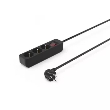 Hama 00223013 listwa zasilająca 1.4 m 3 gniazda AC Wewnętrzna Czarny