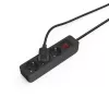 Hama 00223013 listwa zasilająca 1.4 m 3 gniazda AC Wewnętrzna Czarny
