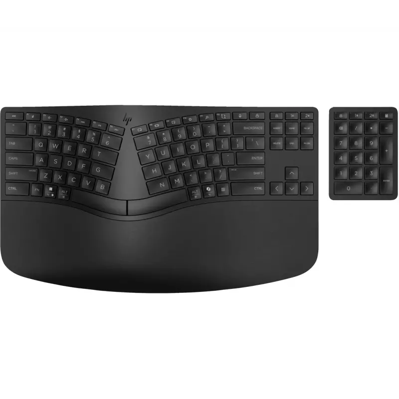 Klawiatura HP 960 Ergonomic Wireless klawiatura pełnowymiarowa 100% RF Wireless + Bluetooth membranowa czarna do domu