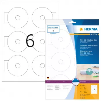 Samoprzylepne etykiety HERMA CD Mini A4 Ø 78 mm