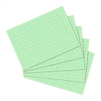 Kartka indeksowa Herlitz 10901452 Zielona 100 szt. Papier w kratkę 170 g/m²