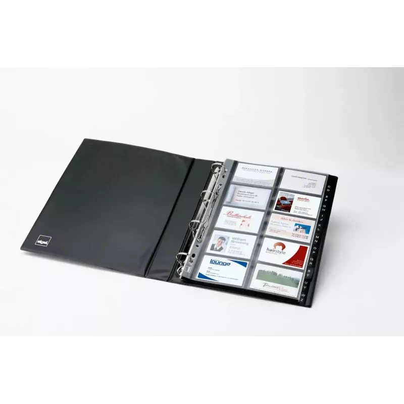 Organizer na wizytówki Sigel VZ301 z tworzywa sztucznego, czarny
