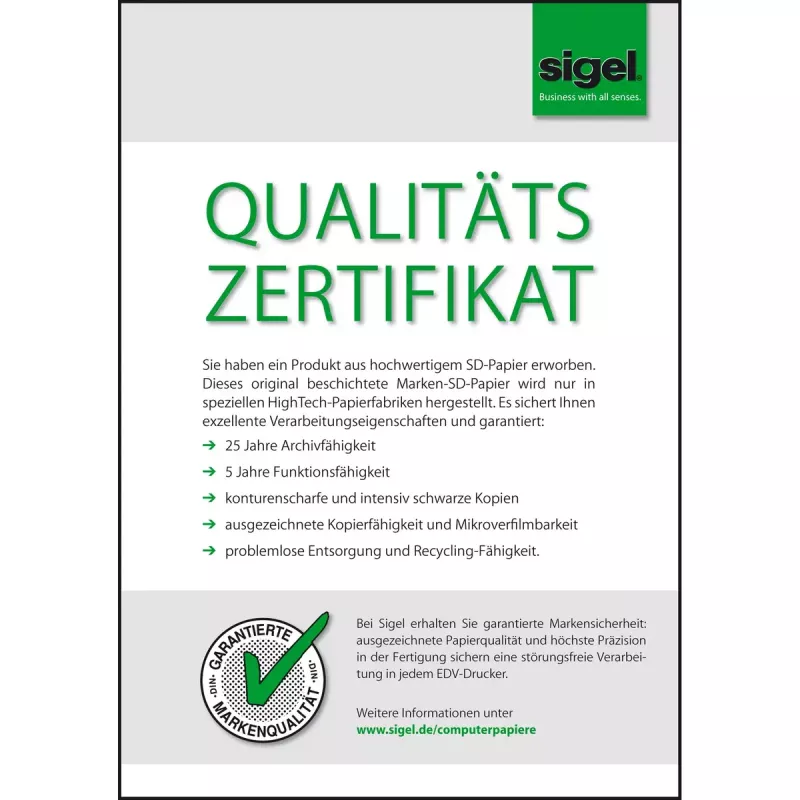 Papier do druku Sigel 32242 1000 arkuszy Biały
