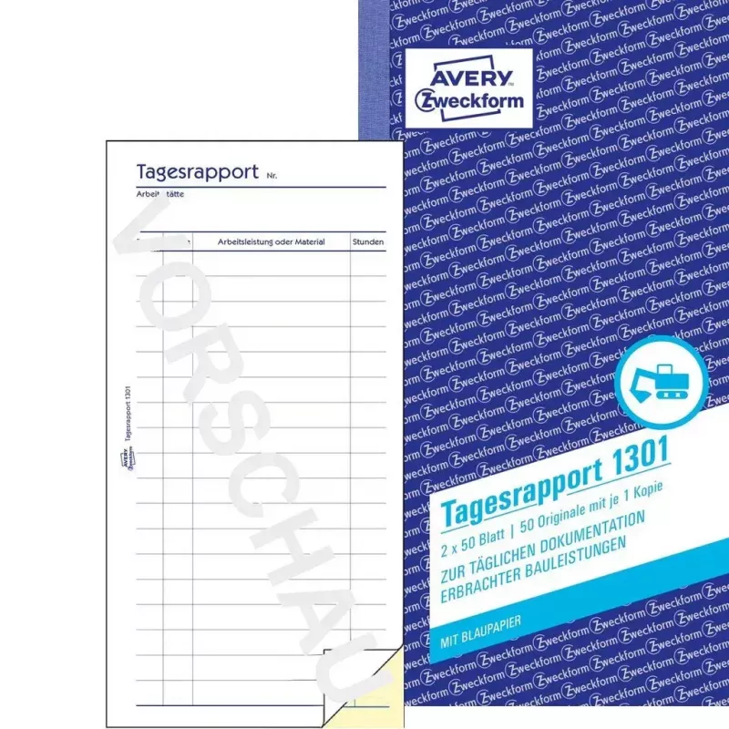 Formularz księgowy/książka AVERY 1301 50 stron