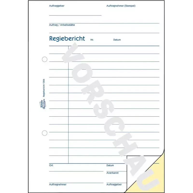 Formularz/księga rachunkowa A5 Avery 1306