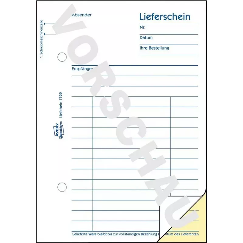 Książka formularzowa A6 Avery 1722