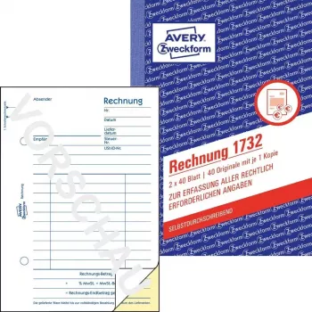 Książka formularzy księgowych A6 Avery 1732