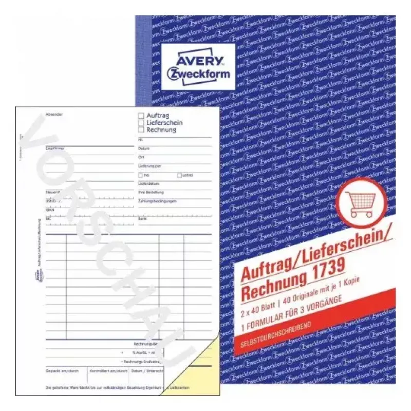 Formularz biznesowy Avery 1739